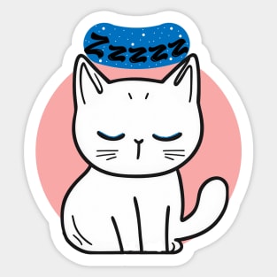 Snooze Kitty Sticker